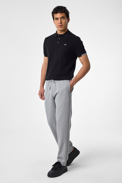 bilcee Men's Gray Technical Fabric Loose Casual Pants 4593