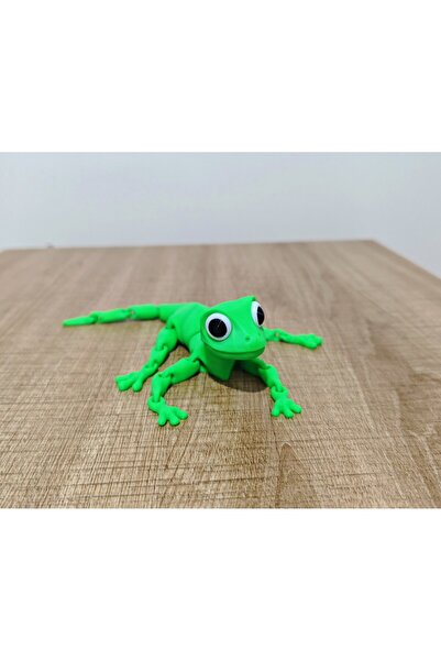 3D Karamürsel Oynar Eklemli, Renkli, Sevimli Kertenkele (Yeşil)