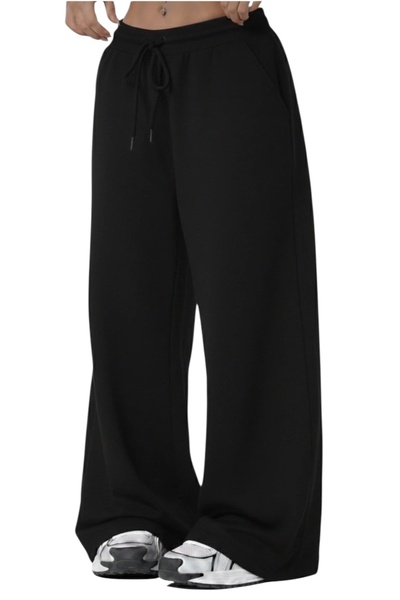 SAAT TEKSTİL Sweatpants - Loose Fit - High Waist - Baggy - with Pockets - Cas...