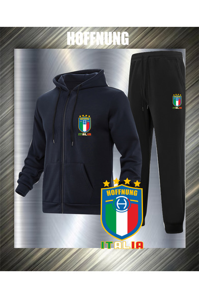 HOFFNUNG Hanorac unisex pentru bărbați/femei ITALIA, oversize, cu fermoar com...