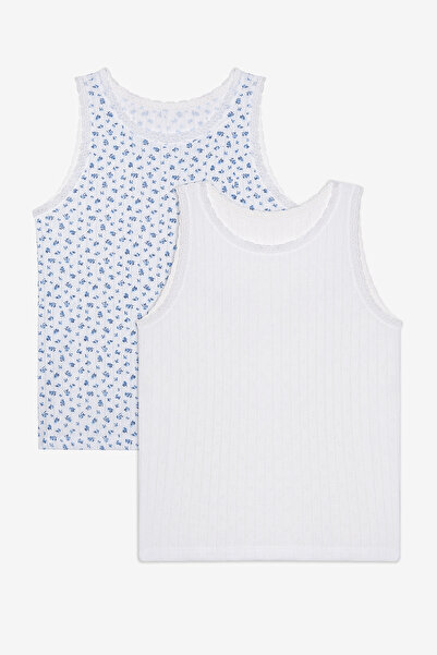 Penti Girl's Flowers Point Thermal 2-Pack Multi-Colored Undershirt