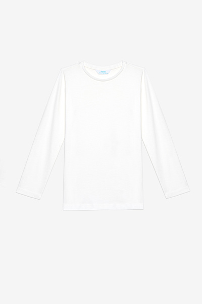 Penti Tricou alb organic unisex cu decolteu