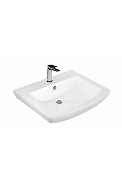 Turavit Plaza Batarya Delikli Beyaz Lavabo 60x48 Cm PLZ1701