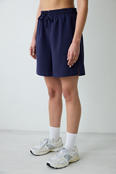 Penti Αθλητικό σορτς με ψηλή μέση σκούρο Indigo με τσέπες