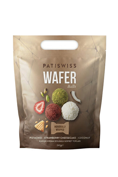 Patiswiss Wafer Karışık Krema Dolgulu Gofret Topları, 240G