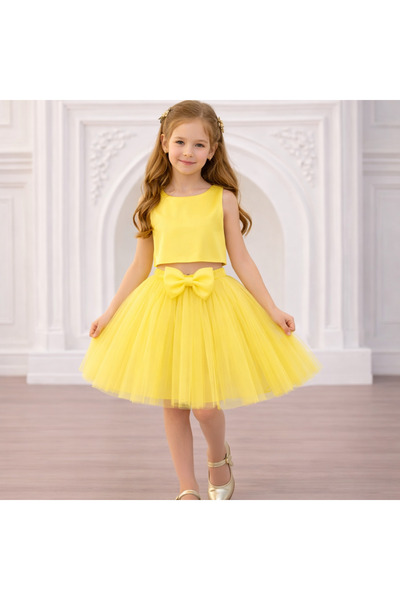 NSMLİFE Fusta tutu pentru fete cu cataramă în față