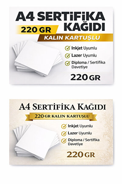 Orbak Kağıt A4 Sertifika Kağıdı Kalın Kartuşlu Mürekkepli Tüm Yazıcılara Uygu...