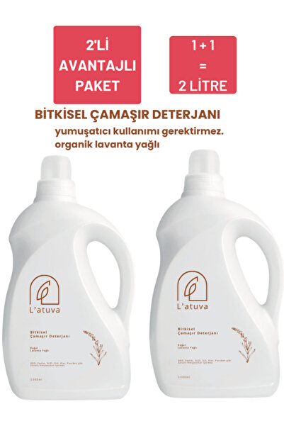 L'atuva Bitkisel Çamaşır Deterjanı Lavanta Yağlı, Kendinden Yumuşatıcılı 1000 ml