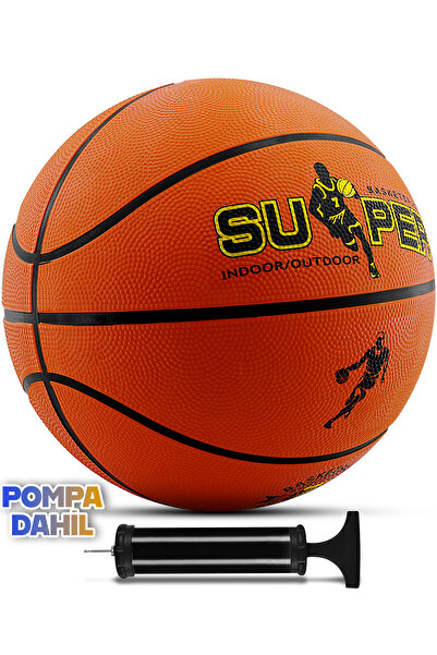 Telvesse Basketbol Topu Iç Dış Mekan Pompa Hediyeli 5 Numara Turuncu