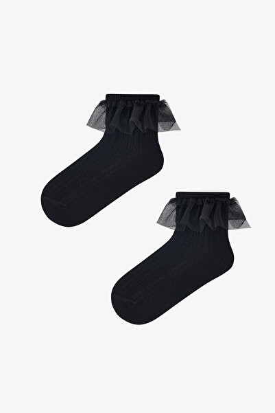 Penti Черни чорапи с детайли за момиче