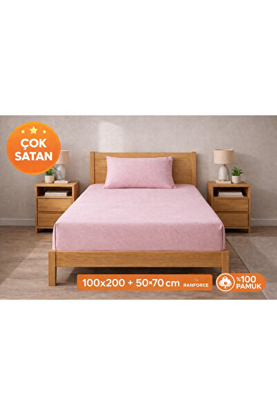 Stylish TEK KİŞİLİK LASTİKLİ ÇARŞAF 100x200 + YASTIK KILIFI 50x70