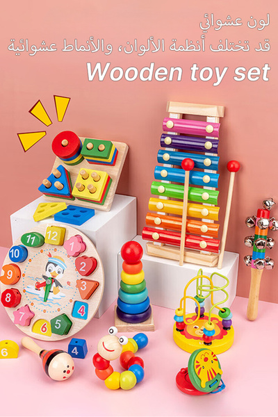 Generic ألعاب خشبية - مجموعات ألعاب كاملة - خشخيشات، أجراس، طبول، أعمدة، آلات...
