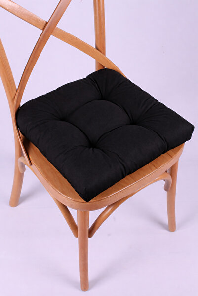 ALTINPAMUK Lina Чорна м'яка подушка для стільця зі спеціальним швом та шнурка...