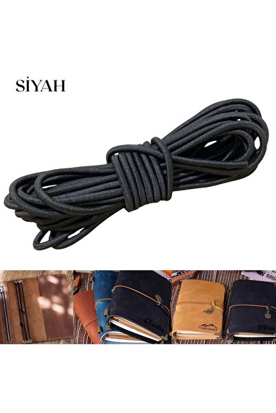 ipekbazaar خيط مطاطي دائري 3 مم، طول 2 متر، لتثبيت غلاف دفتر الملاحظات، والهو...