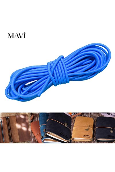 ipekbazaar خيط مطاطي دائري 3 مم، طول 2 متر، لتثبيت غلاف دفتر الملاحظات، والهو...