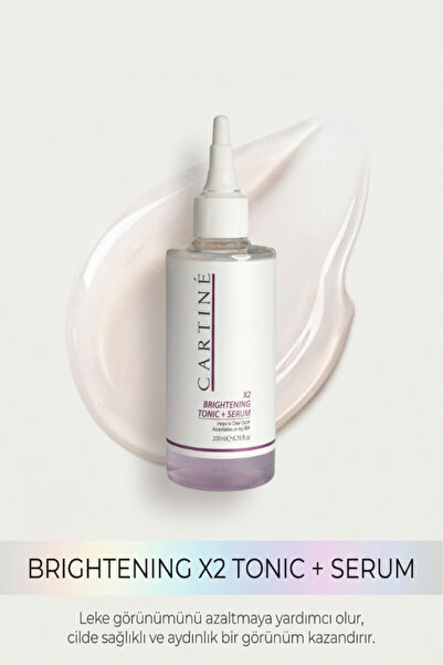 CARTİNE X2 Brıghtenıng Tonıc+Serum Beyazlatıcı Aydınlatıcı Leke Karşıtı Nemle...
