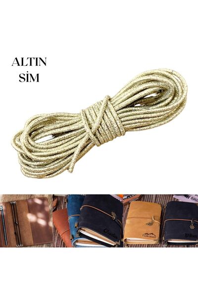 ipekbazaar 3 mm Yuvarlak Lastik İp 2 Mt, Defter Ajanda Kılıfı Sabitleme, Hobi...