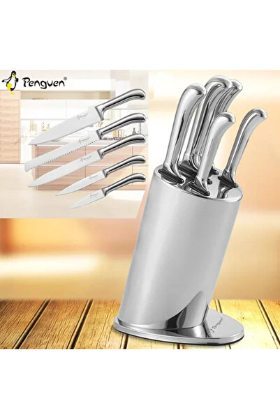 Penguen Mutfak Bıçak Seti - 6'lı - Nora - Inox - (PNG-1800)
