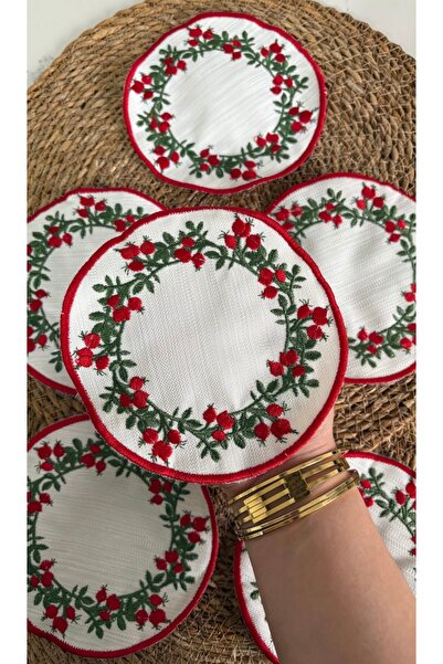 Handmade Kahve sunum peçetesi 6 lı