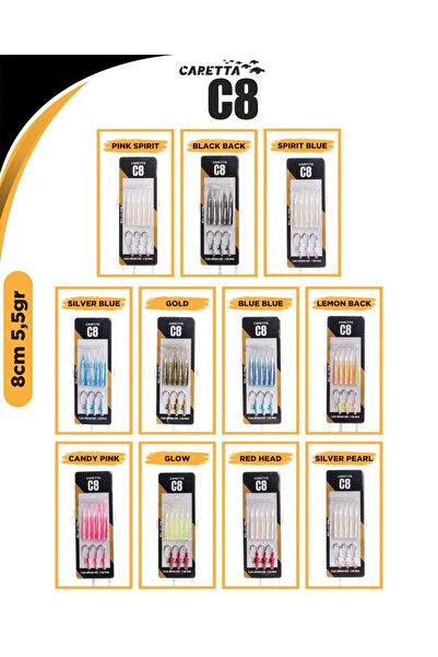 Caretta C8 8cm 5.5g Silikon Yem