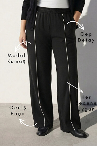 şuranur Pantaloni casual din țesătură modal Osho pentru femei croială – stil ...