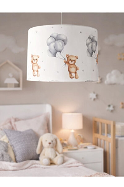 Evmila Balonlu Ayıcık Çocuk Odası Sarkıt Avize Modeli