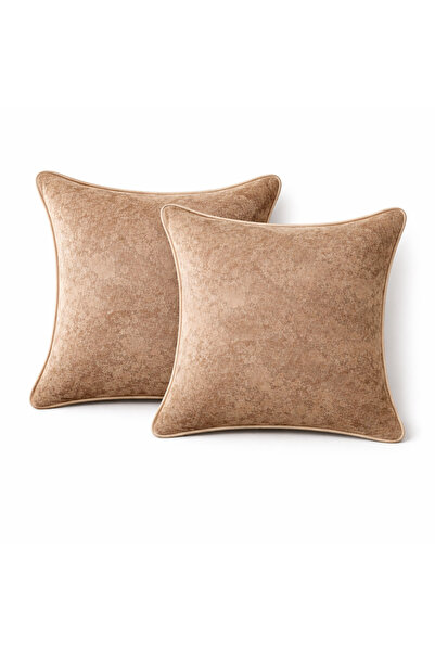 OEM Set 2 Fete de Perna Decorativa, Catifea cu Model Texturat Modern, 45x45 c...