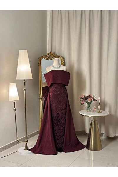 vanus fashion 6447-فستان عودي فاخر بلمسة عصرية