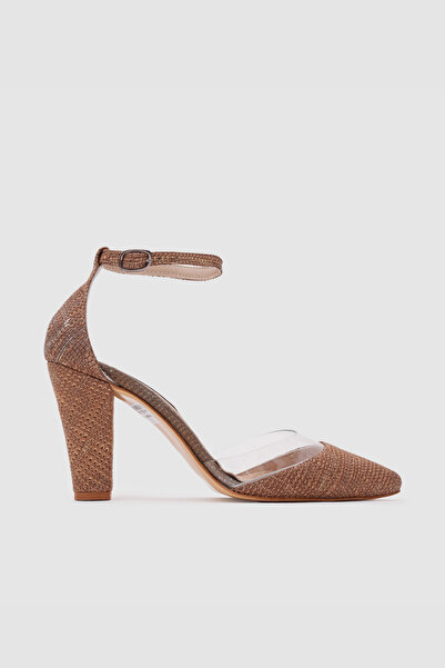 TOGO Dore Desen Hakiki Deri Kadın Topuklu Ayakkabı [060156]