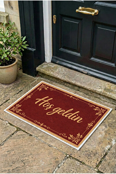 Zevahir Home Χρυσή λεπτομέρεια κειμένου σε χρυσό χρώμα, χαλάκι καλωσορίσματος...