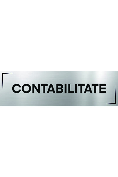 MEDIA NATION Engraved Accounting Plaque, 20x6 cm, silver