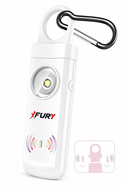 FURY Kişisel Güvenlik Alarmı Ve Anahtarlık - 130db Yüksek Sesli, Işıklı, Şarj...