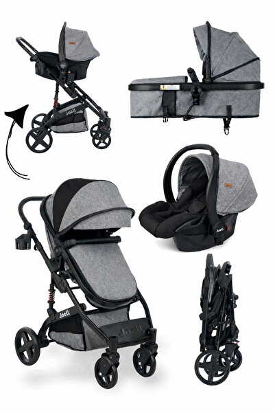 Joell Truva 1713 Travel Sistem Bebek Arabası Siyah Gri