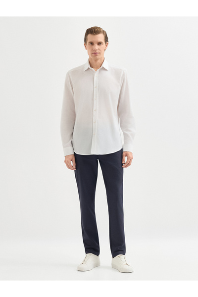 Karaca Erkek Slım Fıt Gömlek-Beyaz