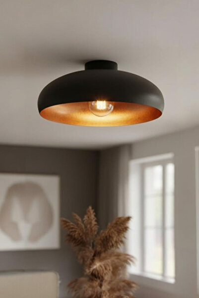 Bamyum Androa Siyah Plafonyer - Iç Renk Bakır Mutfak Hol Cafe Ofis Otel Dekor...