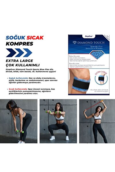 StopEver Diamond Touch Sports Blue Flex | Soğuk Buz / Sıcak Tedavi Kompresi