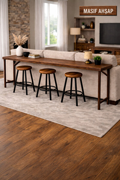 Woodymoda Butik Masif Ahşap Bar & Dresuar Koltuk Arkası 201cm ( Taburesiz )