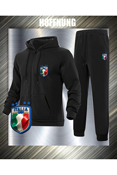 HOFFNUNG UNISEX Casual σετ φόρμας με ιταλικό λογότυπο για εξωτερικούς χώρους ...