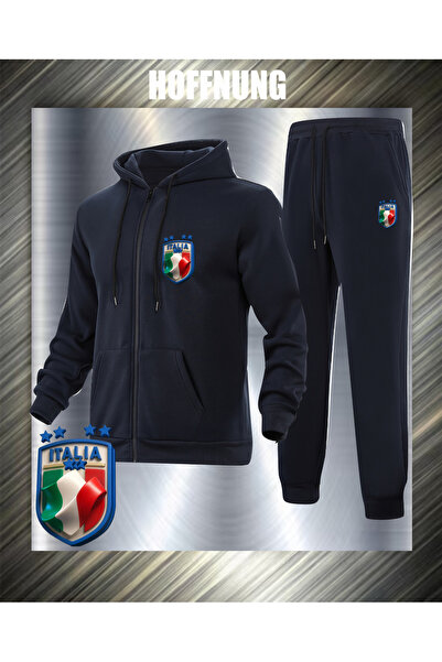 HOFFNUNG UNISEX Casual σετ φόρμας με ιταλικό λογότυπο για εξωτερικούς χώρους ...