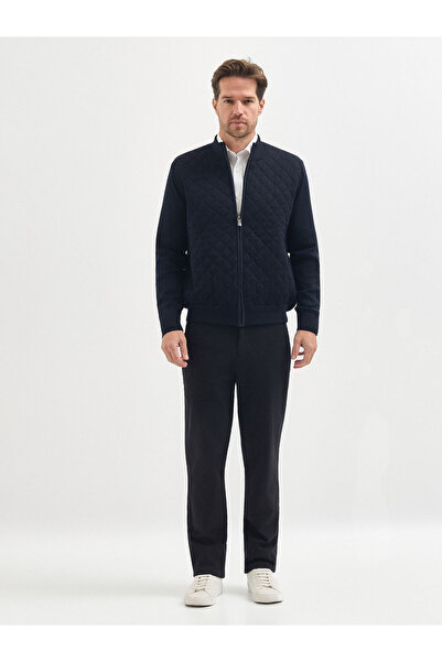Karaca Erkek Regular Fıt Triko Mont-Lacivert