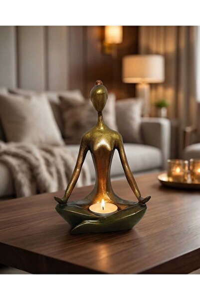 Genel Markalar Yoga & Meditasyon Yapan Kız Mumluk & Tütsülük Biblo