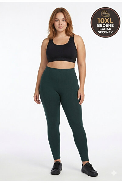 Yabgu Women's Plus Size High Waist Daily Tights Green