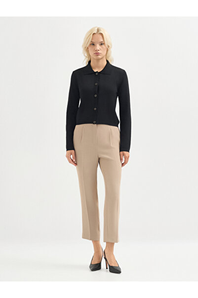 Karaca Kadın Slım Fıt Triko Hırka-siyah