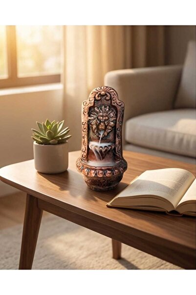 Dodemert Home Bronz Aslan Kafa Geri Akışlı Beton Tütsülük
