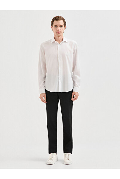 Karaca Erkek Modern Fıt Gömlek-Beyaz
