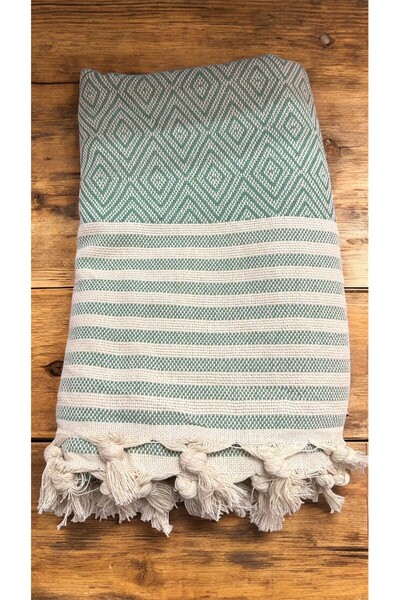 LUNGA VİTA Reno Woven Pattern 100% Cotton Multi-Purpose Throw Sofa Cover 180x230