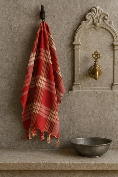 vita 1 قطعة من البشتمال الكلاسيكي للحمام التركي، مصنوع من القطن بنسبة 100%، ب...