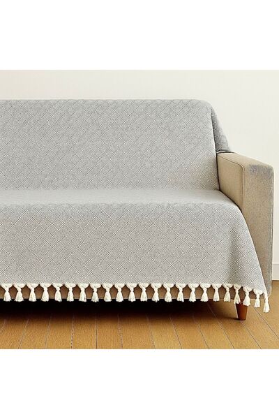 LUNGA VİTA Κάλυμμα καναπέ πικέ πολλαπλών χρήσεων από 100% βαμβάκι με σχέδιο π...