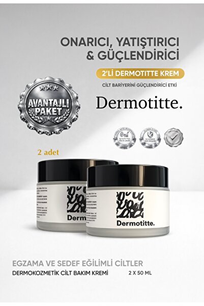 Dermotitte. Dermotitte Onarıcı & Yatıştırıcı Dermokozmetik Cilt Bakım Kremi 2...