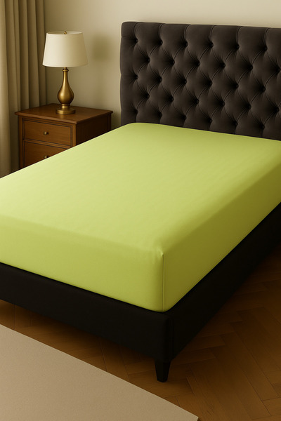 LUNGA VİTA Outlet Tight Weave Combed Cotton Elastic Fitted Sheet